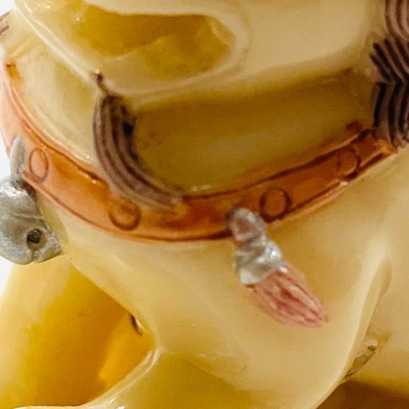 Foo Dog Hand Decorated Painted Resin Figurine Makers Mark - Picture 9 of 12